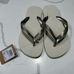 Havaianas Unisex Flip Flops Sandals Beige US 8